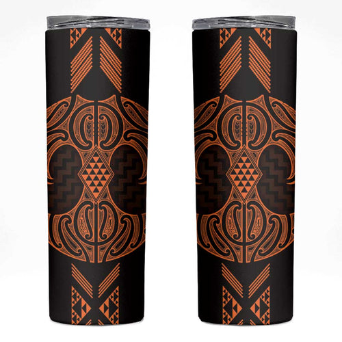 Karaka Maori Ta Moko Poutama Art Skinny Tumbler