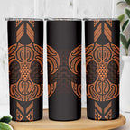Karaka Maori Ta Moko Poutama Art Skinny Tumbler