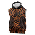Karaka Maori Ta Moko Poutama Art Sleeveless Hoodie - Aussie Hoodie