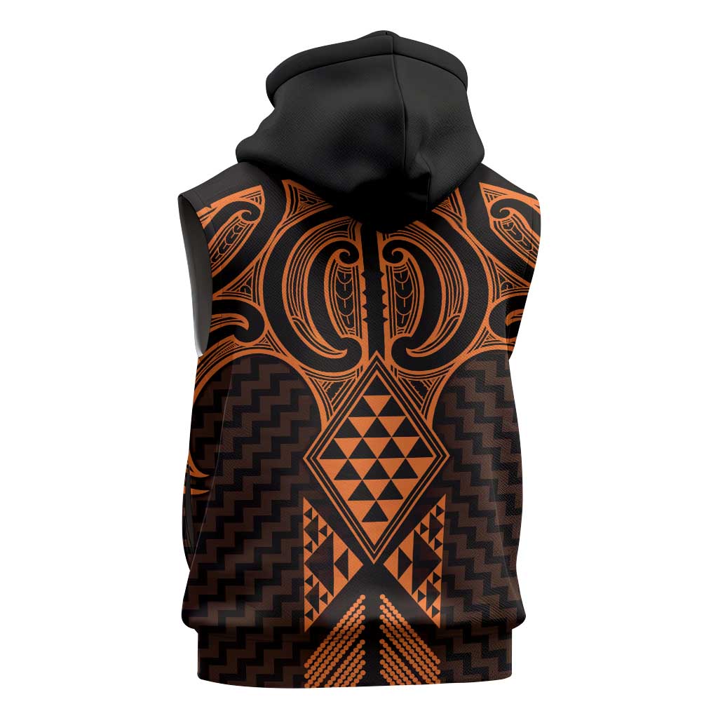 Karaka Maori Ta Moko Poutama Art Sleeveless Hoodie - Aussie Hoodie