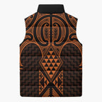 Karaka Maori Ta Moko Poutama Art Sleeveless Puffer Jacket - Aussie Hoodie