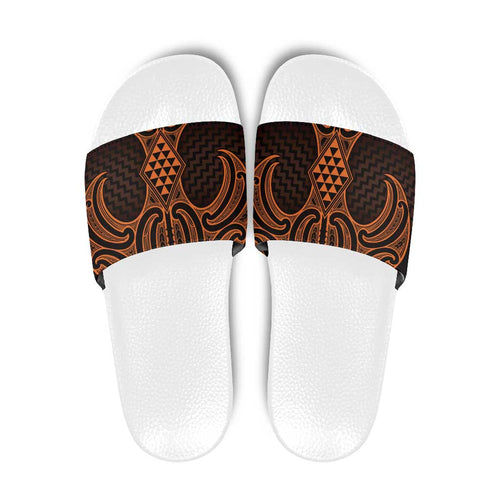 Karaka Maori Ta Moko Poutama Art Slide Sandals - Aussie Hoodie