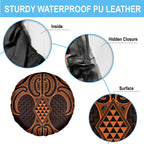 Karaka Maori Ta Moko Poutama Art Spare Tire Cover