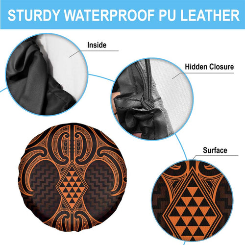 Karaka Maori Ta Moko Poutama Art Spare Tire Cover