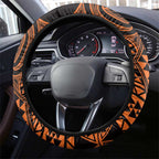 Karaka Maori Ta Moko Poutama Art Steering Wheel Cover