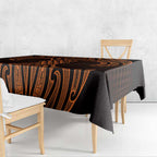 Karaka Maori Ta Moko Poutama Art Tablecloth