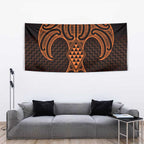 Karaka Maori Ta Moko Poutama Art Tapestry