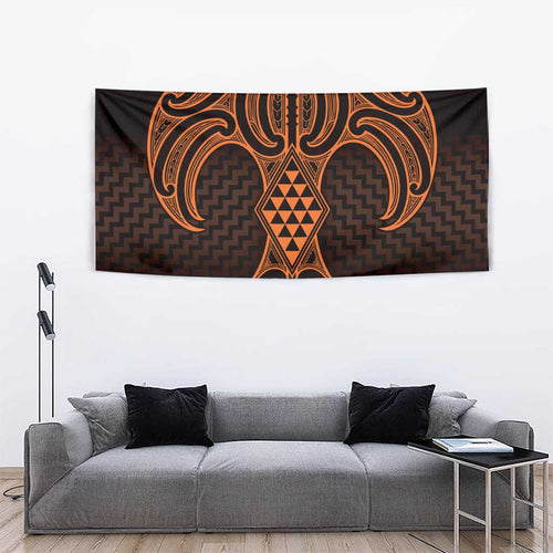 Karaka Maori Ta Moko Poutama Art Tapestry