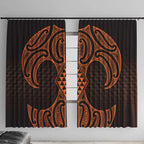 Karaka Maori Ta Moko Poutama Art Window Curtain