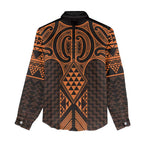 Karaka Maori Ta Moko Poutama Art Women Casual Shirt