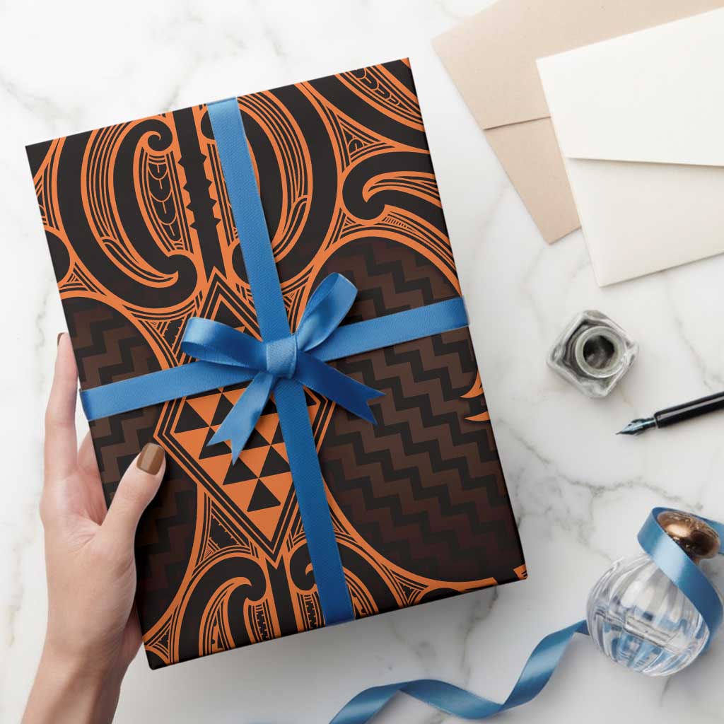 Karaka Maori Ta Moko Poutama Art Wrapping Paper - Aussie Hoodie