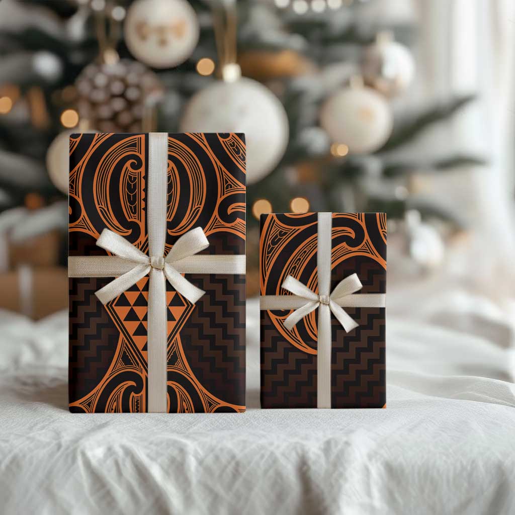 Karaka Maori Ta Moko Poutama Art Wrapping Paper - Aussie Hoodie
