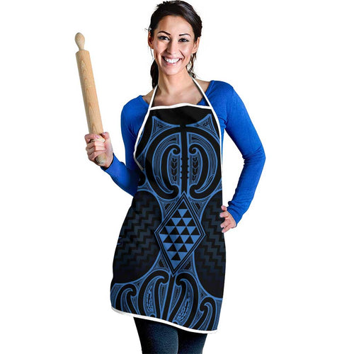 Kikorangi Maori Ta Moko Poutama Art Apron - Aussie Hoodie