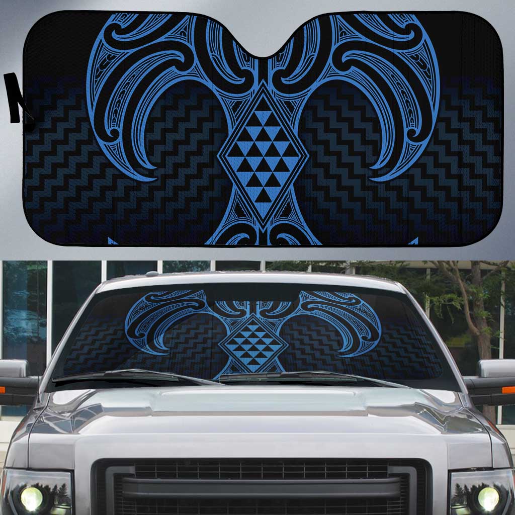 Kikorangi Maori Ta Moko Poutama Art Auto Sun Shade - Aussie Hoodie
