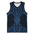 Kikorangi Maori Ta Moko Poutama Art Basketball Jersey - Aussie Hoodie