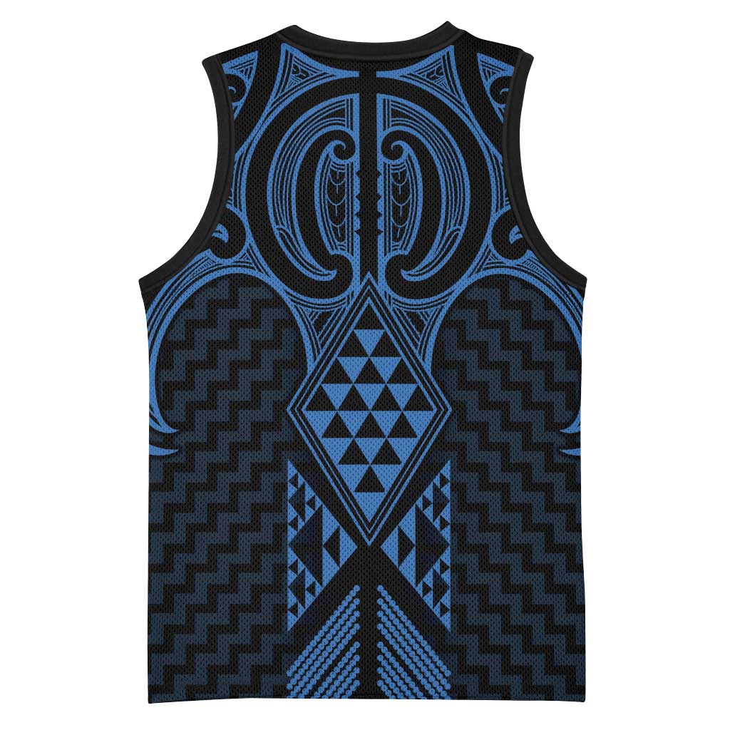 Kikorangi Maori Ta Moko Poutama Art Basketball Jersey - Aussie Hoodie