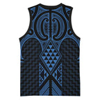 Kikorangi Maori Ta Moko Poutama Art Basketball Jersey - Aussie Hoodie