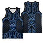 Kikorangi Maori Ta Moko Poutama Art Basketball Jersey - Aussie Hoodie