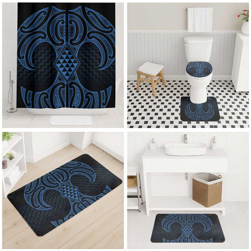 Kikorangi Maori Ta Moko Poutama Art Bathroom Set - Aussie Hoodie