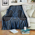 Kikorangi Maori Ta Moko Poutama Art Blanket