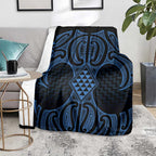 Kikorangi Maori Ta Moko Poutama Art Blanket