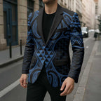 Kikorangi Maori Ta Moko Poutama Art Blazer - Aussie Hoodie