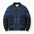 Kikorangi Maori Ta Moko Poutama Art Bomber Puffer Jacket - Aussie Hoodie