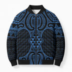 Kikorangi Maori Ta Moko Poutama Art Bomber Puffer Jacket - Aussie Hoodie