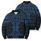 Kikorangi Maori Ta Moko Poutama Art Bomber Puffer Jacket - Aussie Hoodie