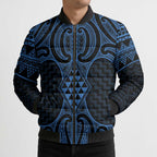 Kikorangi Maori Ta Moko Poutama Art Bomber Puffer Jacket - Aussie Hoodie
