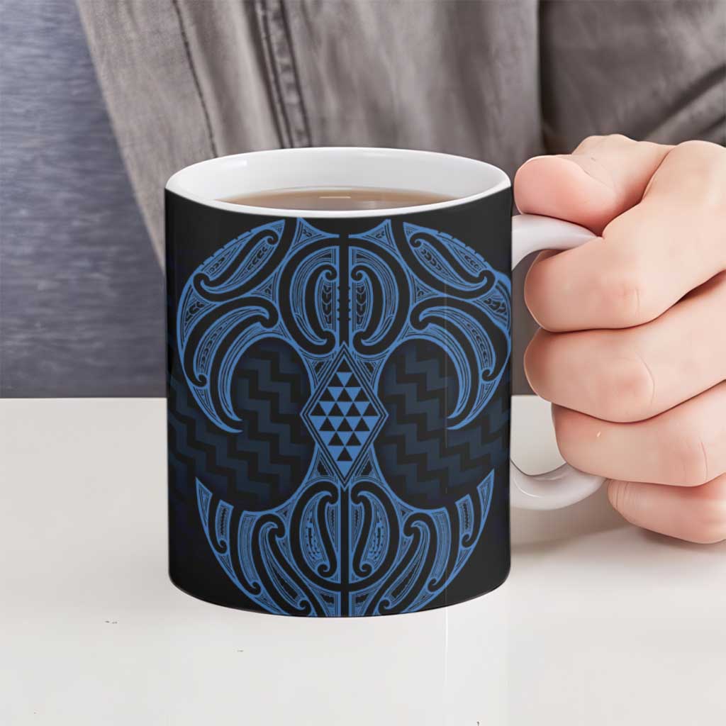 Kikorangi Maori Ta Moko Poutama Art Ceramic Mug - Aussie Hoodie