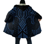 Kikorangi Maori Ta Moko Poutama Art Cloak - Aussie Hoodie
