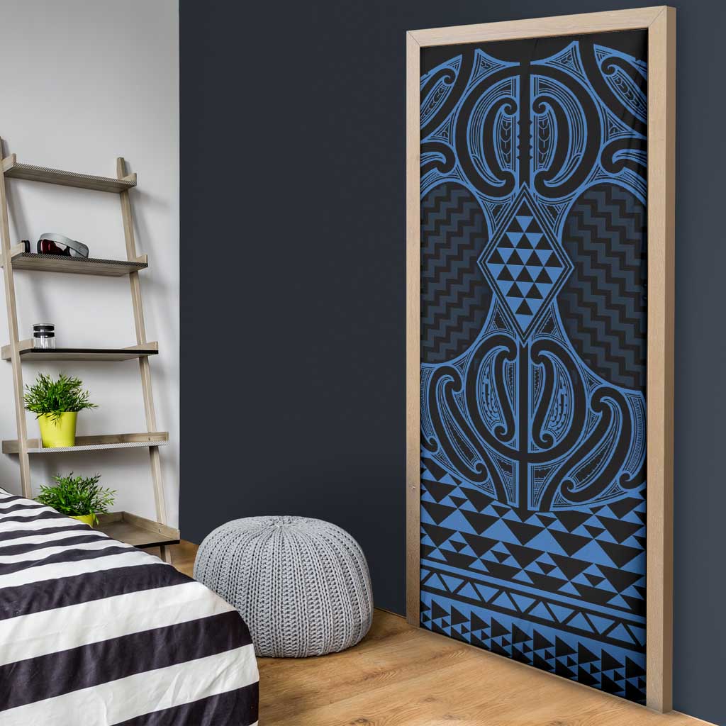 Kikorangi Maori Ta Moko Poutama Art Door Cover - Aussie Hoodie