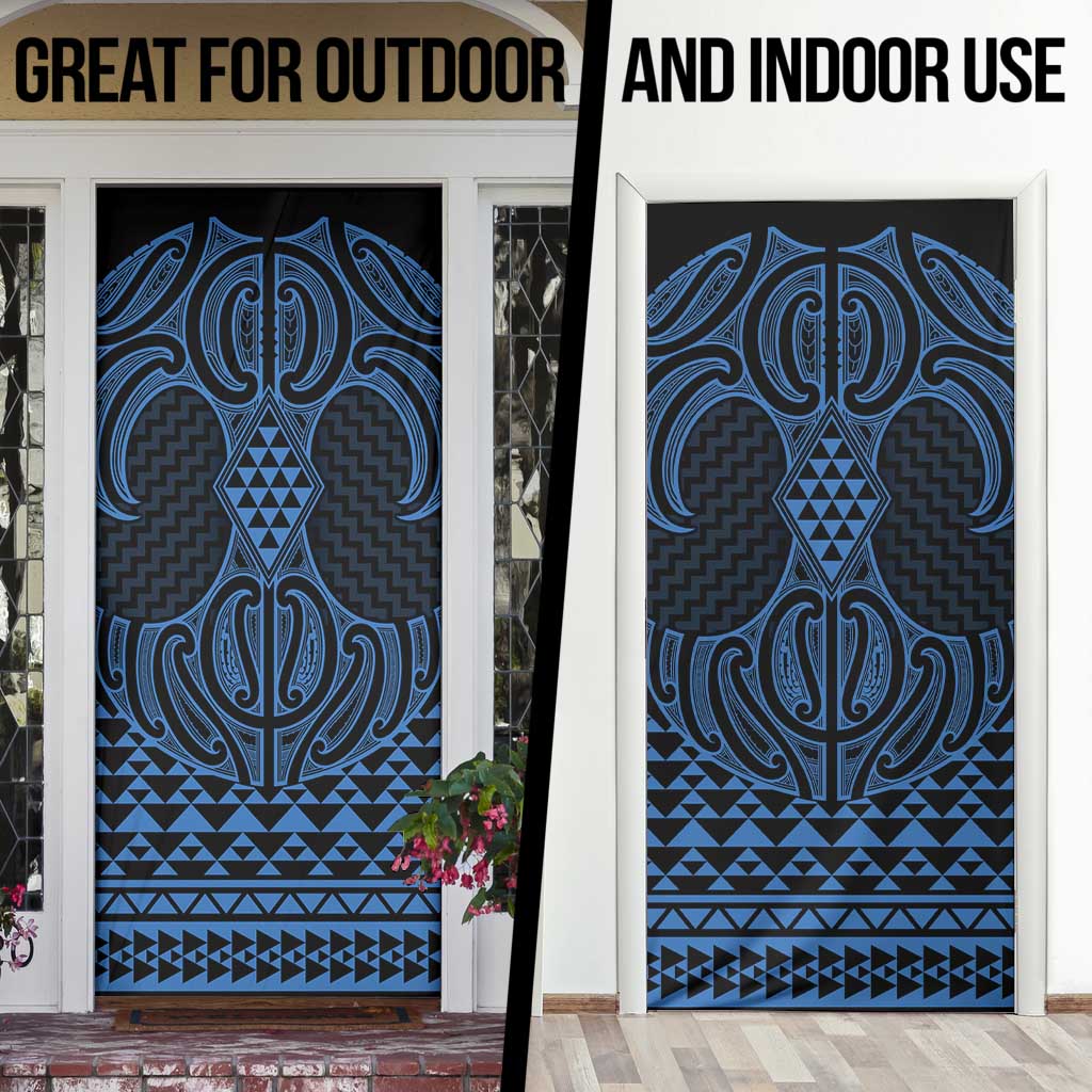 Kikorangi Maori Ta Moko Poutama Art Door Cover - Aussie Hoodie