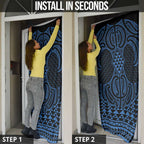 Kikorangi Maori Ta Moko Poutama Art Door Cover - Aussie Hoodie