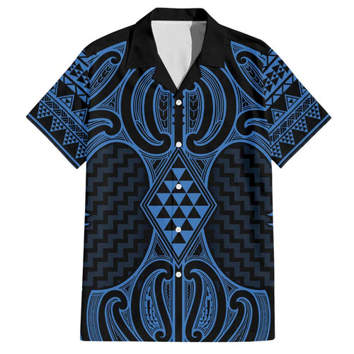 Kikorangi Maori Ta Moko Poutama Art Hawaiian Shirt
