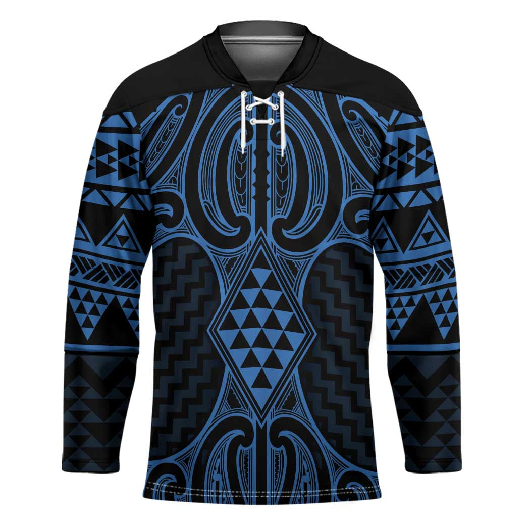 Kikorangi Maori Ta Moko Poutama Art Hockey Jersey - Aussie Hoodie