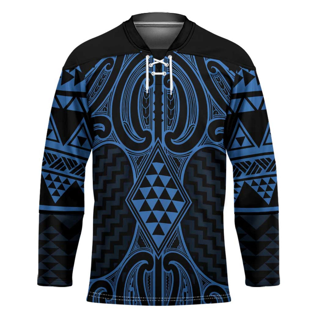 Kikorangi Maori Ta Moko Poutama Art Hockey Jersey - Aussie Hoodie