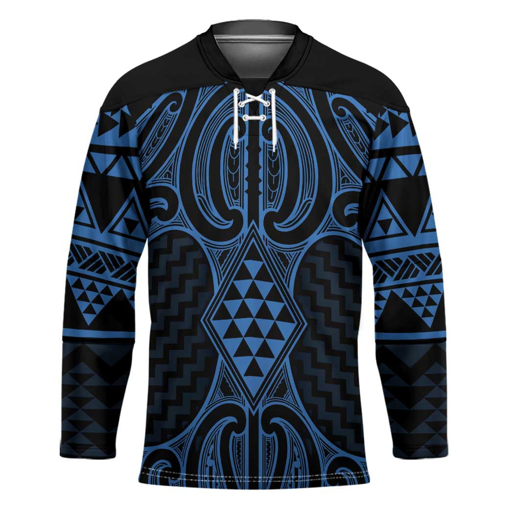 Kikorangi Maori Ta Moko Poutama Art Hockey Jersey - Aussie Hoodie