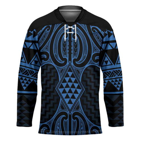 Kikorangi Maori Ta Moko Poutama Art Hockey Jersey - Aussie Hoodie