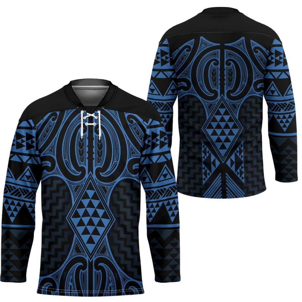 Kikorangi Maori Ta Moko Poutama Art Hockey Jersey - Aussie Hoodie