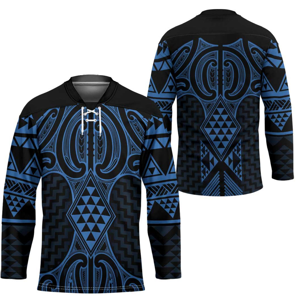 Kikorangi Maori Ta Moko Poutama Art Hockey Jersey - Aussie Hoodie