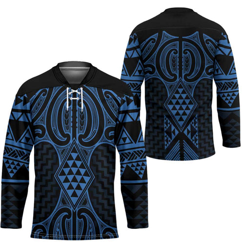 Kikorangi Maori Ta Moko Poutama Art Hockey Jersey - Aussie Hoodie