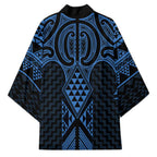 Kikorangi Maori Ta Moko Poutama Art Kimono - Aussie Hoodie