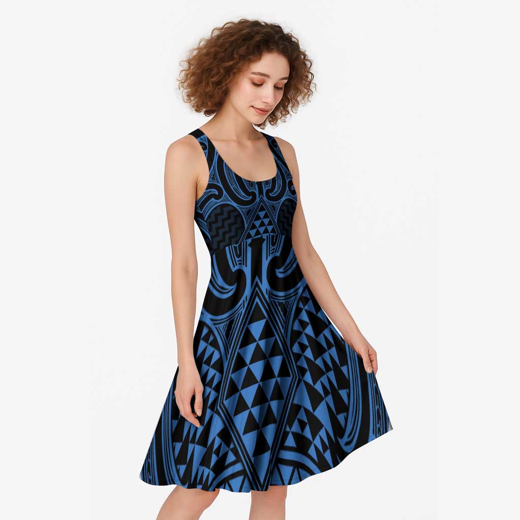 Kikorangi Maori Ta Moko Poutama Art Midi Dress - Aussie Hoodie