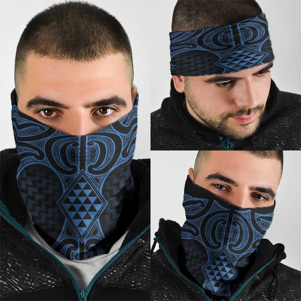 Kikorangi Maori Ta Moko Poutama Art Neck Gaiter - Aussie Hoodie