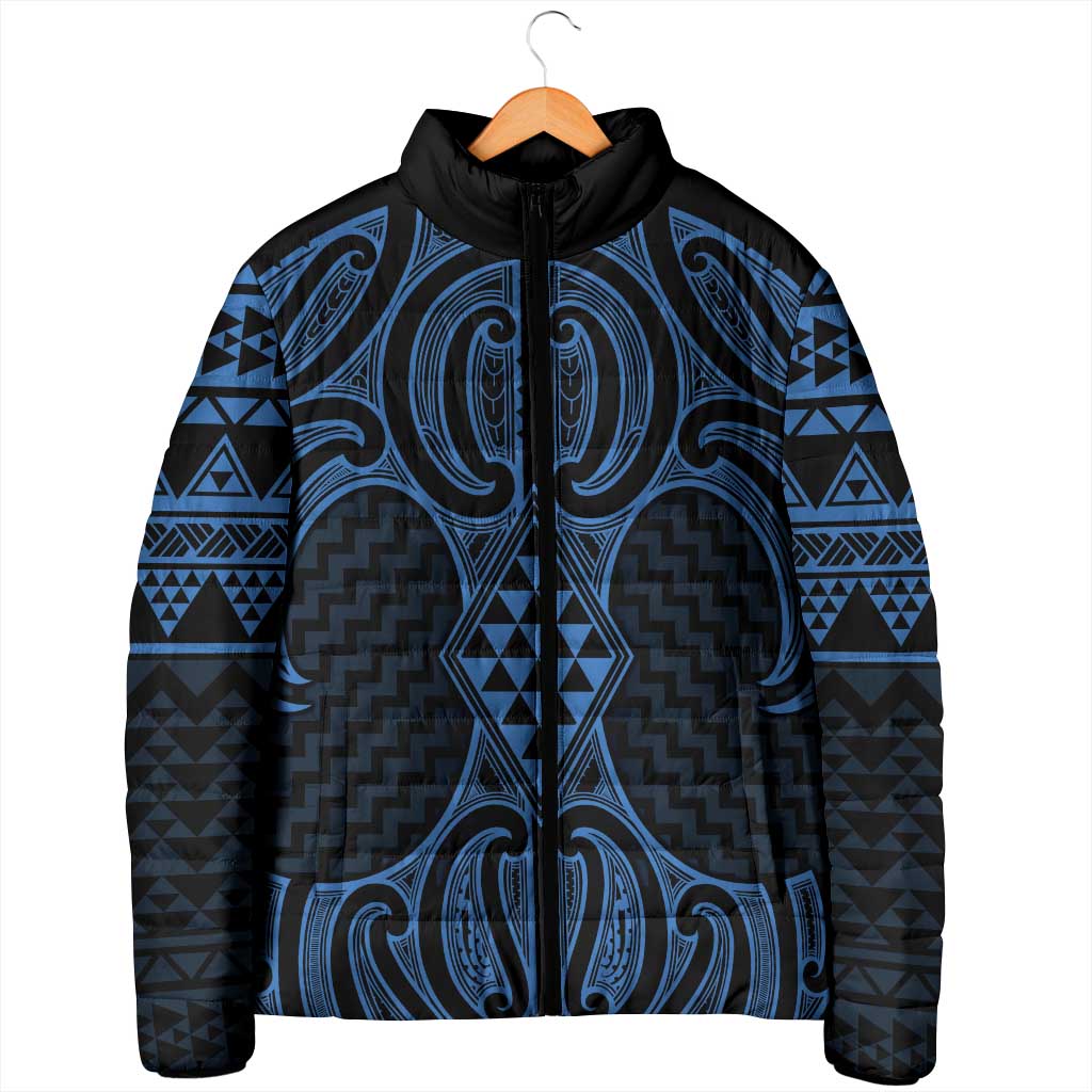 Kikorangi Maori Ta Moko Poutama Art Padded Jacket - Aussie Hoodie