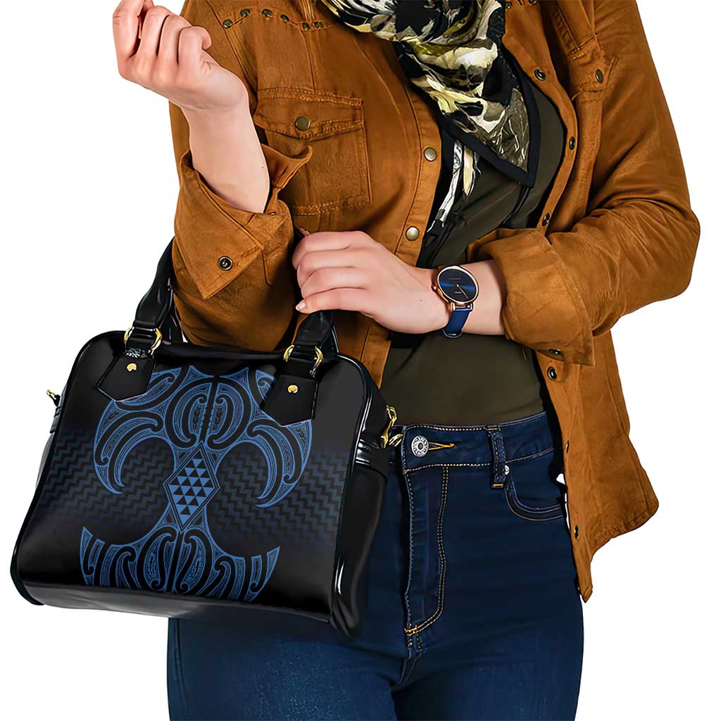 Kikorangi Maori Ta Moko Poutama Art Shoulder Handbag