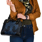 Kikorangi Maori Ta Moko Poutama Art Shoulder Handbag