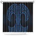 Kikorangi Maori Ta Moko Poutama Art Shower Curtain